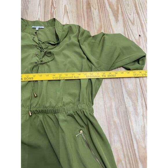 Speed Limit MPH Button Down Olive Green 3/4 Sleeve Women’s Plus 1X - Picture 5 of 10